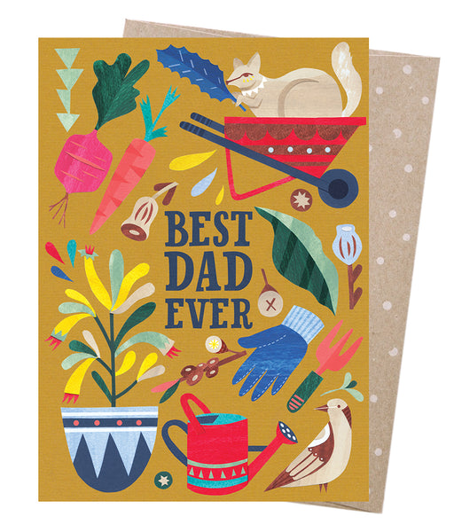 Earth Greetings Card - Best Dad Gardener