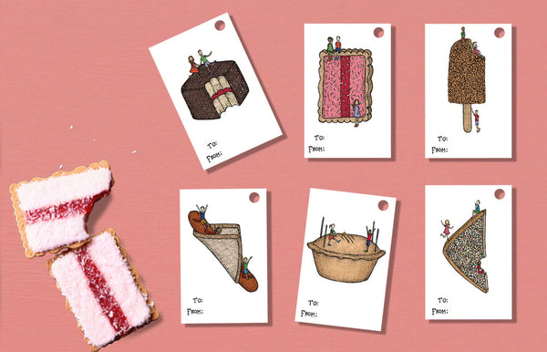 The Nonsense Maker Gift Tag Pack of 6 - Aussie Food