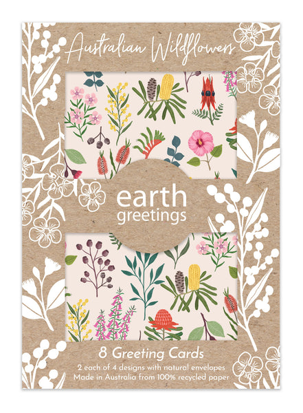 Earth Greetings Assorted Card Pack - Australian Wildflowers