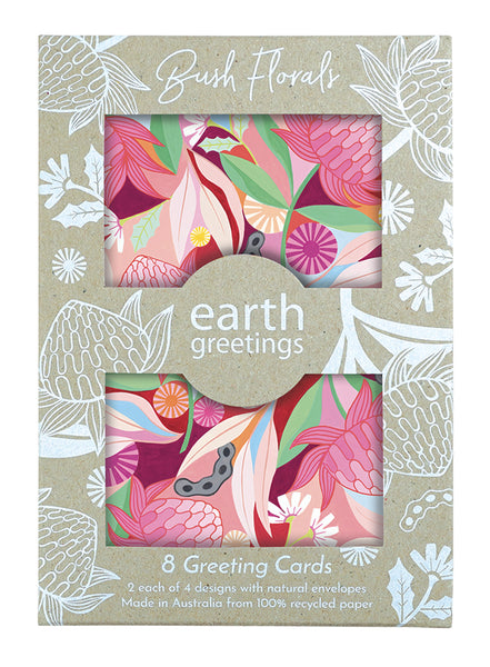 Earth Greetings Assorted Card Pack - Bush Florals