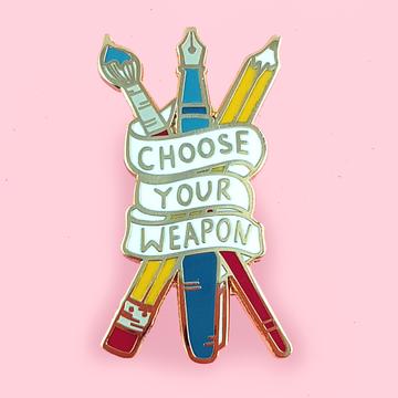 Jubly Umph Lapel Pin - Choose Your Weapon