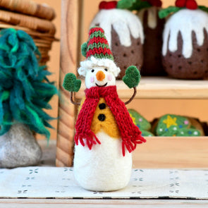 Felt - Snowman with Knitted Hat