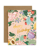 Bespoke Letterpress - Happy Birthday - Summer Fruits