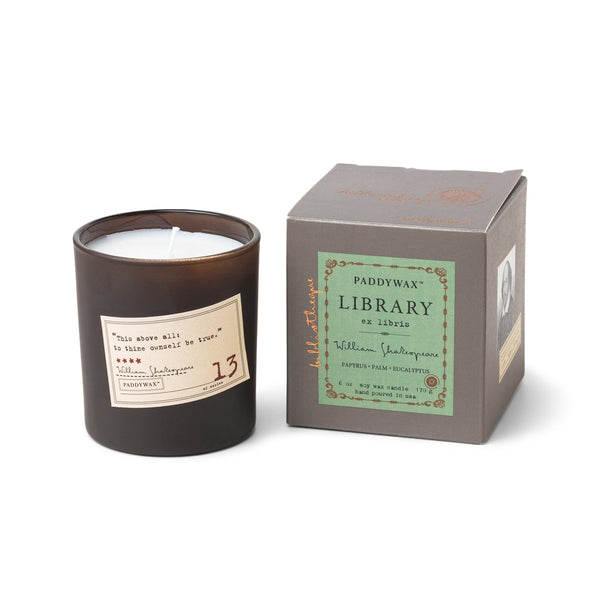 Library Candle 6oz - William Shakespeare