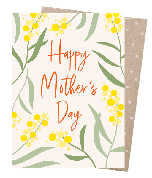 Earth Greetings Card - Mother's Day Wattle