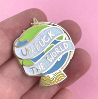 Jubly Umph Lapel Pin - Un-Fuck the World
