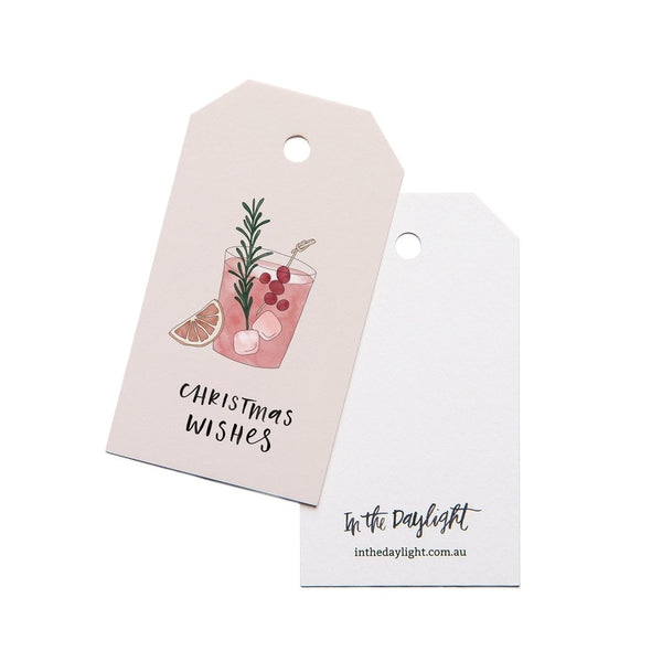 In the Daylight Gift Tag Pack of 5 - Christmas Cocktail