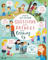 Board Book - Usborne Lift the Flap Questions and Answers - About Growing Up