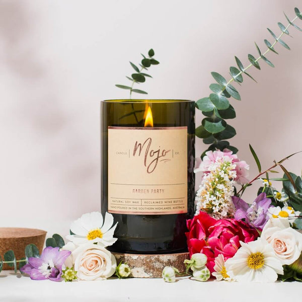 Mojo Candles - Garden Party - Reclaimed Wine Bottle Candle