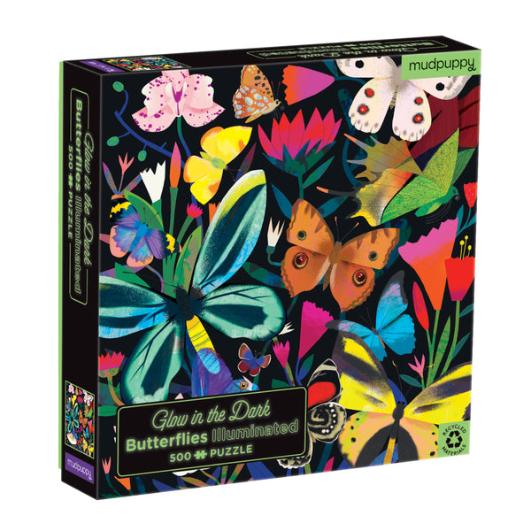 500 Pc Puzzle - Glow - Butterflies