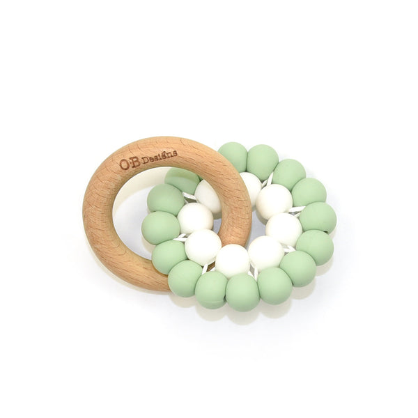 OB Designs - Wooden Teether - Mint