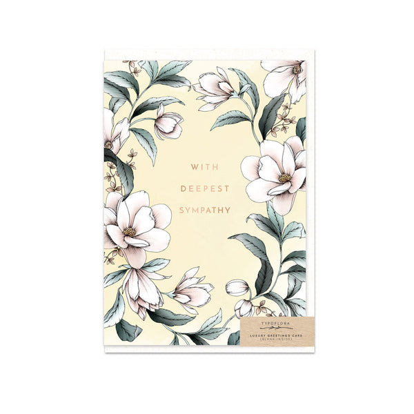 Typoflora Card - Magnolia Sympathy