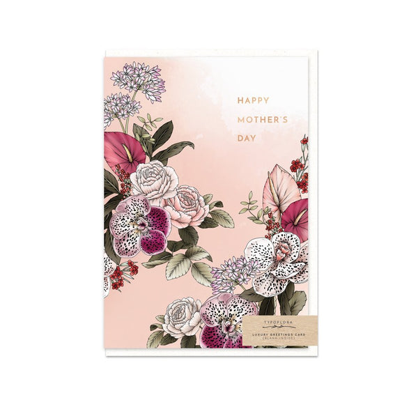 Typoflora Card - Pink Mother's Day