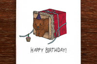 The Nonsense Maker Card - Birthday Wombat's Present