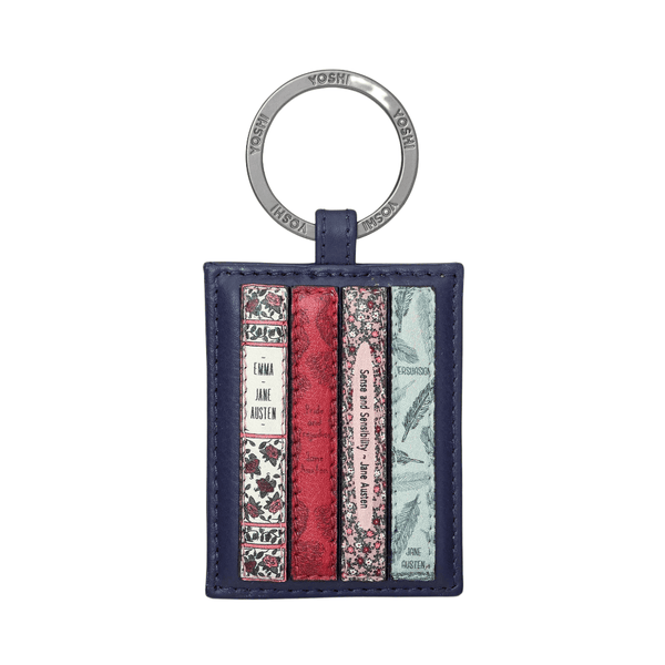 Yoshi Leather Keyring - Library Jane Austen Black