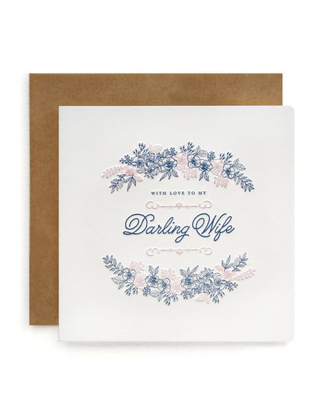 Bespoke Letterpress - Darling Wife