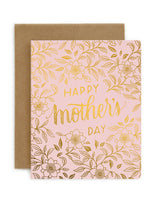Bespoke Letterpress - Happy Mother's Day Pink and Gold