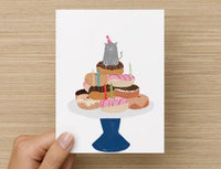 Suki McMaster Card - Birthday Cat and Donuts