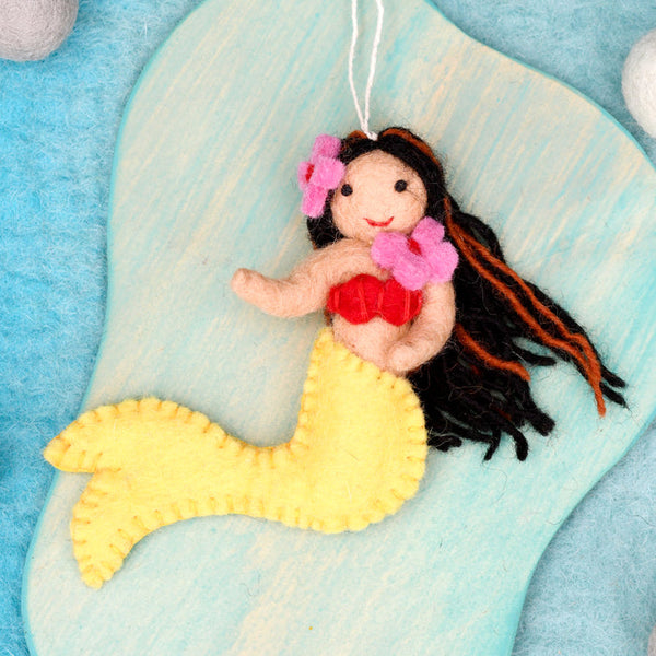 Felt Mermaid - Yellow Tail