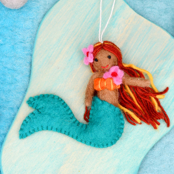 Felt Mermaid - Turquoise Tail