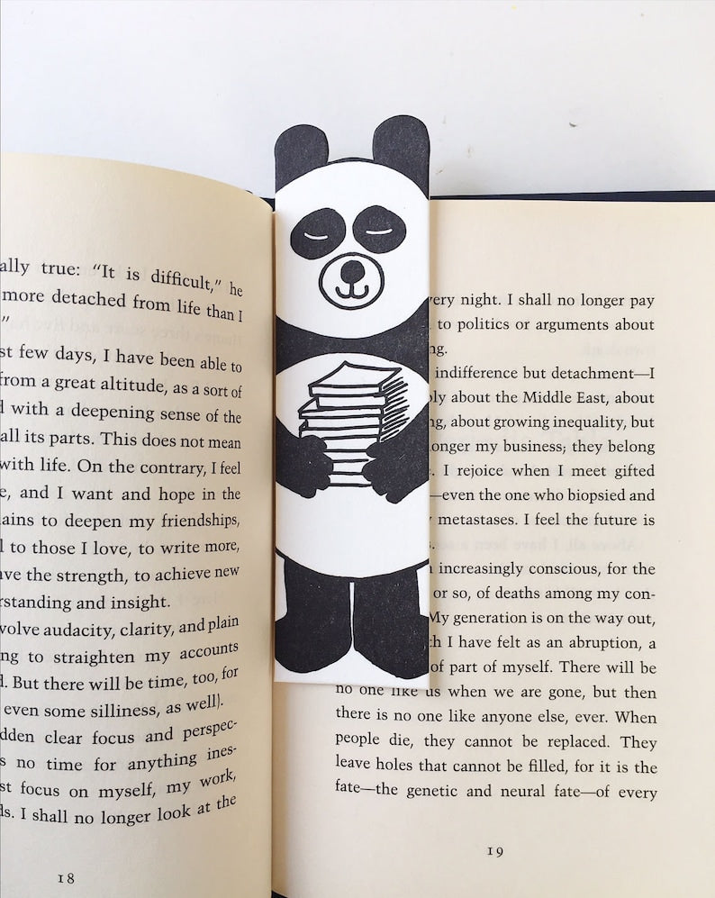 Little Paper House Press Bookmark - Panda – Mockingbird Lounge