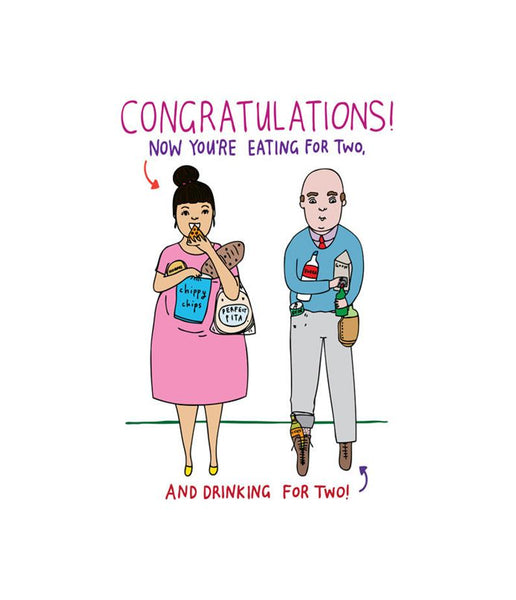 Able & Game - Congratulations Now You're Eating For Two And Drinking For Two