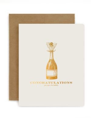 Bespoke Letterpress - Congratulations Bubbly