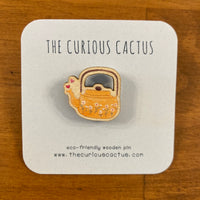 The Curious Cactus Mini Pin - Tea Pot