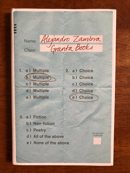 Zambra, Alejandro - Multiple Choice (Hardcover)