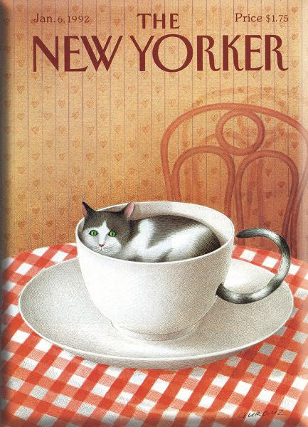 New Yorker Magnet - Cat in a Tea Cup