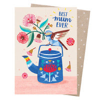 Earth Greetings Card - Best Mum Teatime