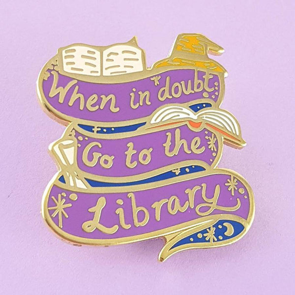 Jubly Umph Lapel Pin - When In Doubt Go to the Library