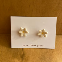 Paper Boat Press Earrings - Daisy