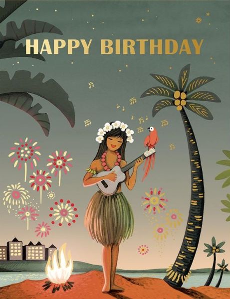 AT Foil Card - Birthday Hawaii Girl