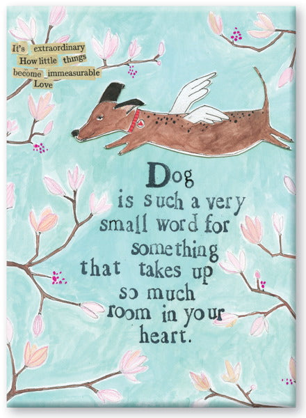 Curly Girl Design Magnet - Dog is a Small Word