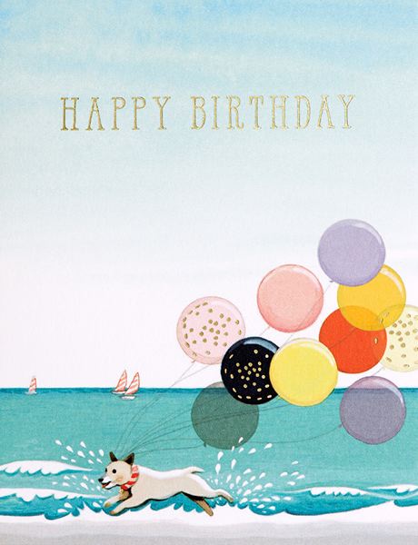 AT Foil Card - Birthday Splashing Dog