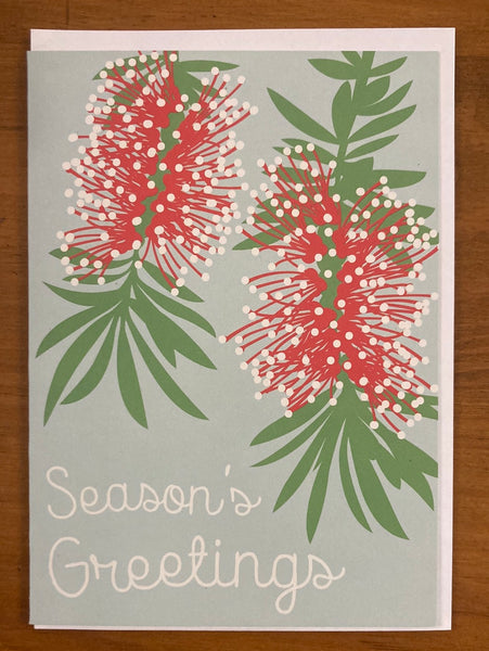 Earth Greetings Card - Festive Bottlebrush