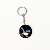 Red Parka Key Ring - Superb Fairy Wren
