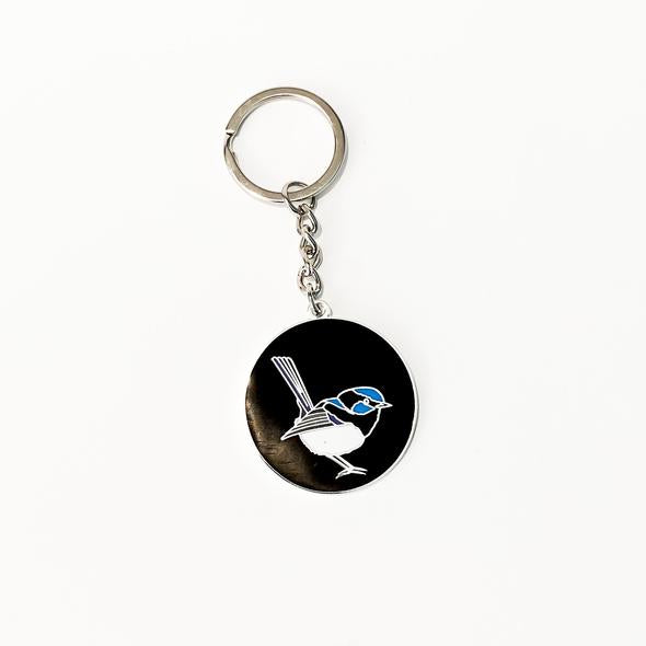 Red Parka Key Ring - Superb Fairy Wren