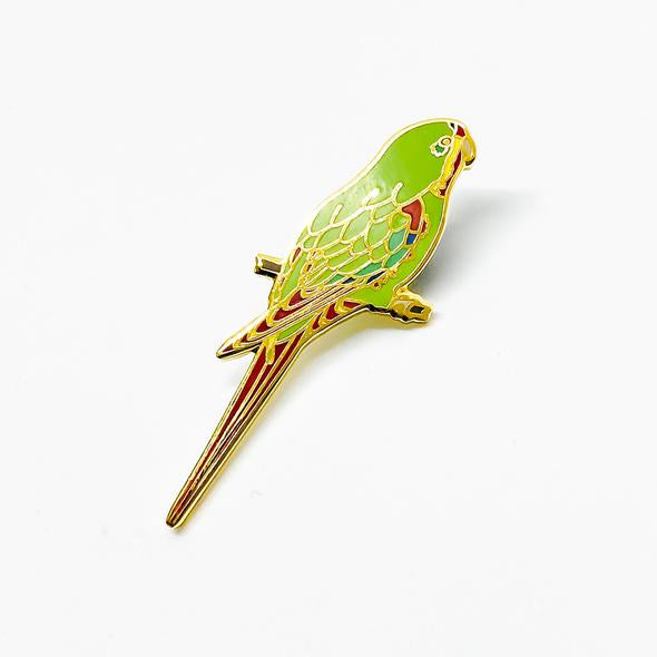 Red Parka Pin - Swift Parrot