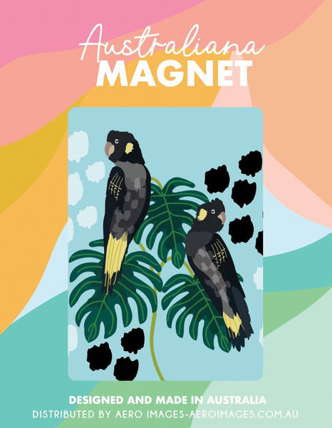 Australiana Magnet - Black Cockatoos