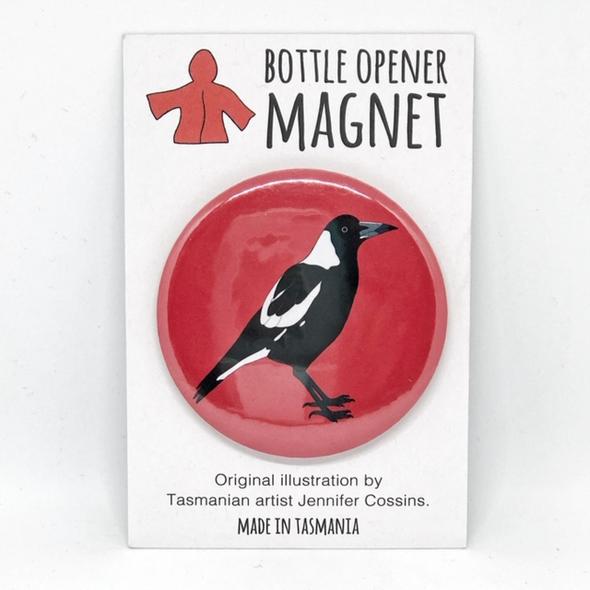 Red Parka Bottle Opener Magnet - Magpie