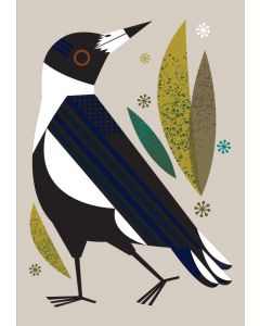 Greeting Card - Magpie