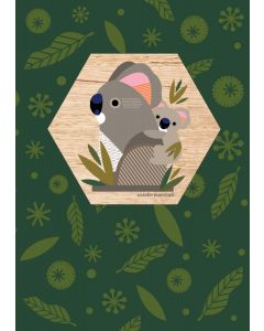 Wood Magnet Card - Koala