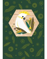 Wood Magnet Card - Cockatoo
