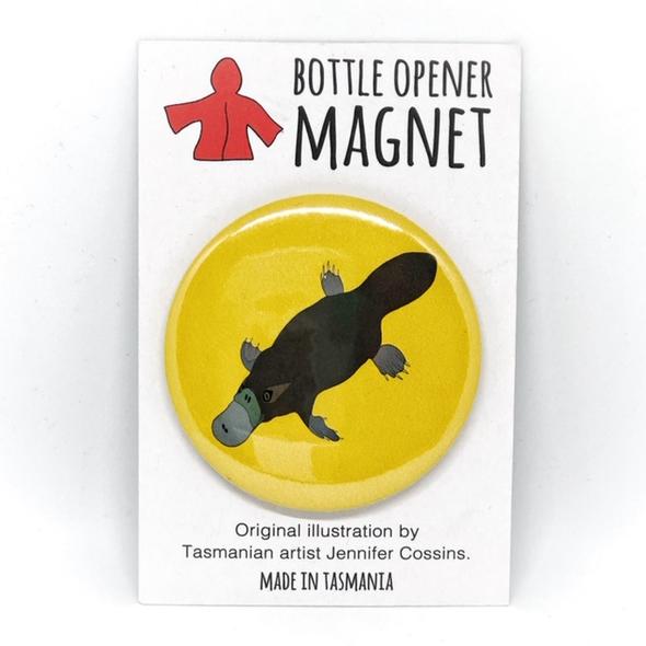 Red Parka Bottle Opener Magnet - Platypus