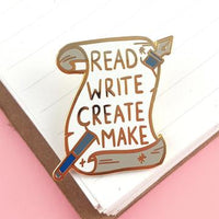 Jubly Umph Lapel Pin - Read Write Create Make