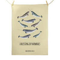 Red Parka Tea Towel - Blessing of Narwhals
