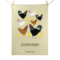 Red Parka Tea Towel - Clutch of Chickens