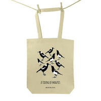 Red Parka Tote Bag - Tiding of Magpies
